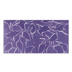 Katsushika Hokusai, Egrets From Quick Lessons In Simplified Drawing Satin Shawl by Valentinaart