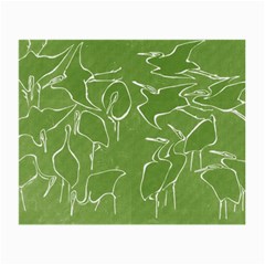 Katsushika Hokusai, Egrets From Quick Lessons In Simplified Drawing Small Glasses Cloth by Valentinaart