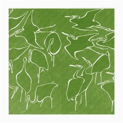 Katsushika Hokusai, Egrets From Quick Lessons In Simplified Drawing Medium Glasses Cloth (2-side) by Valentinaart