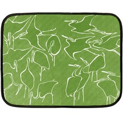 Katsushika Hokusai, Egrets From Quick Lessons In Simplified Drawing Double Sided Fleece Blanket (mini)  by Valentinaart