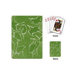 Katsushika Hokusai, Egrets From Quick Lessons In Simplified Drawing Playing Cards (mini) by Valentinaart