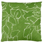 Katsushika Hokusai, Egrets from quick lessons in simplified drawing Large Cushion Case (Two Sides) Front