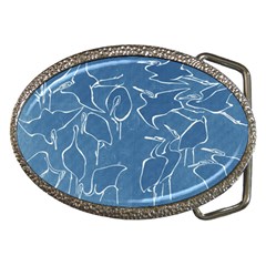 Katsushika Hokusai, Egrets From Quick Lessons In Simplified Drawing Belt Buckles by Valentinaart