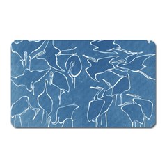 Katsushika Hokusai, Egrets From Quick Lessons In Simplified Drawing Magnet (rectangular) by Valentinaart