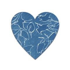 Katsushika Hokusai, Egrets From Quick Lessons In Simplified Drawing Heart Magnet by Valentinaart