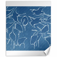 Katsushika Hokusai, Egrets From Quick Lessons In Simplified Drawing Canvas 16  X 20  by Valentinaart