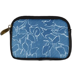 Katsushika Hokusai, Egrets From Quick Lessons In Simplified Drawing Digital Camera Leather Case by Valentinaart