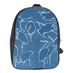 Katsushika Hokusai, Egrets From Quick Lessons In Simplified Drawing School Bag (large) by Valentinaart