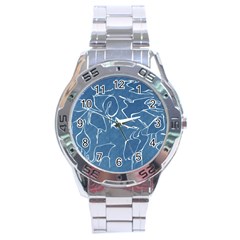 Katsushika Hokusai, Egrets From Quick Lessons In Simplified Drawing Stainless Steel Analogue Watch by Valentinaart