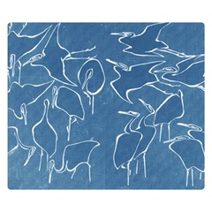 Katsushika Hokusai, Egrets From Quick Lessons In Simplified Drawing Double Sided Flano Blanket (small)  by Valentinaart