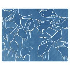 Katsushika Hokusai, Egrets From Quick Lessons In Simplified Drawing Double Sided Flano Blanket (medium)  by Valentinaart