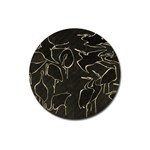 Katsushika Hokusai, Egrets from quick lessons in simplified drawing Magnet 3  (Round) Front