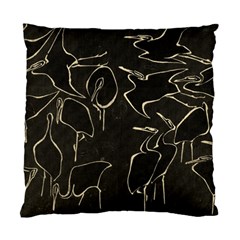 Katsushika Hokusai, Egrets From Quick Lessons In Simplified Drawing Standard Cushion Case (one Side) by Valentinaart