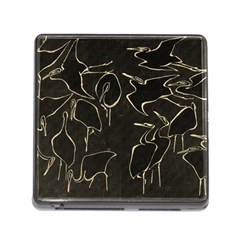 Katsushika Hokusai, Egrets From Quick Lessons In Simplified Drawing Memory Card Reader (square 5 Slot) by Valentinaart