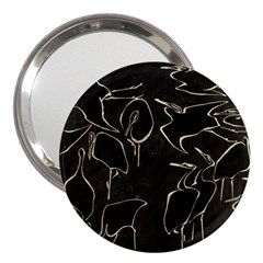 Katsushika Hokusai, Egrets From Quick Lessons In Simplified Drawing 3  Handbag Mirrors by Valentinaart