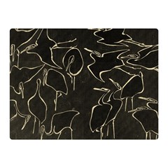 Katsushika Hokusai, Egrets From Quick Lessons In Simplified Drawing Double Sided Flano Blanket (mini)  by Valentinaart