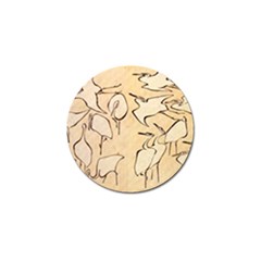 Katsushika Hokusai, Egrets From Quick Lessons In Simplified Drawing Golf Ball Marker by Valentinaart