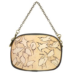 Katsushika Hokusai, Egrets From Quick Lessons In Simplified Drawing Chain Purse (one Side) by Valentinaart