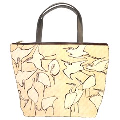 Katsushika Hokusai, Egrets From Quick Lessons In Simplified Drawing Bucket Bag by Valentinaart