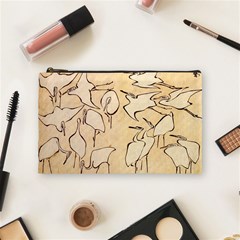 Katsushika Hokusai, Egrets From Quick Lessons In Simplified Drawing Cosmetic Bag (medium) by Valentinaart