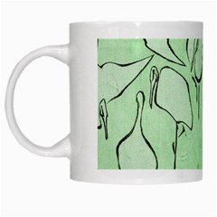 Katsushika Hokusai, Egrets From Quick Lessons In Simplified Drawing White Mugs by Valentinaart