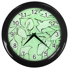 Katsushika Hokusai, Egrets From Quick Lessons In Simplified Drawing Wall Clock (black) by Valentinaart