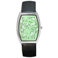 Katsushika Hokusai, Egrets From Quick Lessons In Simplified Drawing Barrel Style Metal Watch by Valentinaart