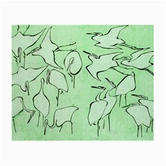 Katsushika Hokusai, Egrets From Quick Lessons In Simplified Drawing Small Glasses Cloth by Valentinaart