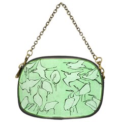 Katsushika Hokusai, Egrets From Quick Lessons In Simplified Drawing Chain Purse (one Side) by Valentinaart