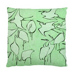 Katsushika Hokusai, Egrets From Quick Lessons In Simplified Drawing Standard Cushion Case (one Side) by Valentinaart