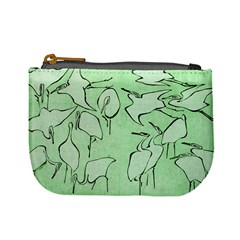 Katsushika Hokusai, Egrets From Quick Lessons In Simplified Drawing Mini Coin Purse by Valentinaart