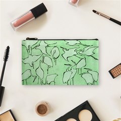 Katsushika Hokusai, Egrets From Quick Lessons In Simplified Drawing Cosmetic Bag (small) by Valentinaart