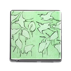 Katsushika Hokusai, Egrets From Quick Lessons In Simplified Drawing Memory Card Reader (square 5 Slot) by Valentinaart