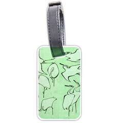 Katsushika Hokusai, Egrets From Quick Lessons In Simplified Drawing Luggage Tags (one Side)  by Valentinaart