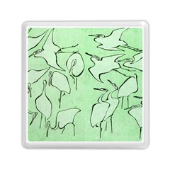 Katsushika Hokusai, Egrets From Quick Lessons In Simplified Drawing Memory Card Reader (square) by Valentinaart