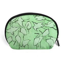 Katsushika Hokusai, Egrets From Quick Lessons In Simplified Drawing Accessory Pouch (large) by Valentinaart