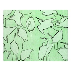 Katsushika Hokusai, Egrets From Quick Lessons In Simplified Drawing Double Sided Flano Blanket (large)  by Valentinaart