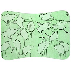 Katsushika Hokusai, Egrets From Quick Lessons In Simplified Drawing Velour Seat Head Rest Cushion by Valentinaart