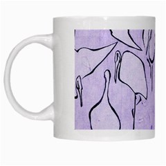 Katsushika Hokusai, Egrets From Quick Lessons In Simplified Drawing White Mugs by Valentinaart