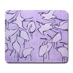 Katsushika Hokusai, Egrets From Quick Lessons In Simplified Drawing Large Mousepads by Valentinaart