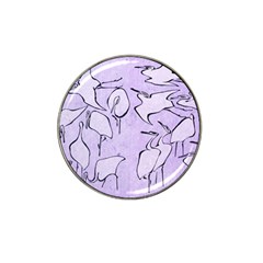 Katsushika Hokusai, Egrets From Quick Lessons In Simplified Drawing Hat Clip Ball Marker by Valentinaart