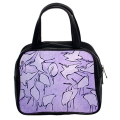 Katsushika Hokusai, Egrets From Quick Lessons In Simplified Drawing Classic Handbag (two Sides) by Valentinaart