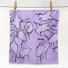 Katsushika Hokusai, Egrets From Quick Lessons In Simplified Drawing Face Towel by Valentinaart