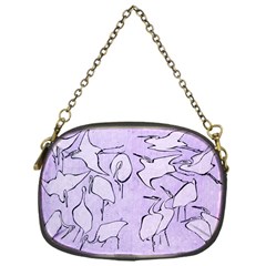 Katsushika Hokusai, Egrets From Quick Lessons In Simplified Drawing Chain Purse (one Side) by Valentinaart