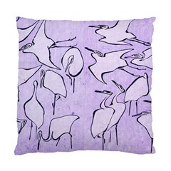 Katsushika Hokusai, Egrets From Quick Lessons In Simplified Drawing Standard Cushion Case (one Side) by Valentinaart