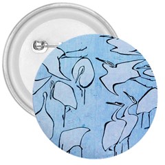 Katsushika Hokusai, Egrets From Quick Lessons In Simplified Drawing 3  Buttons by Valentinaart