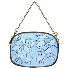 Katsushika Hokusai, Egrets From Quick Lessons In Simplified Drawing Chain Purse (one Side) by Valentinaart