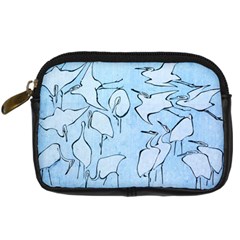 Katsushika Hokusai, Egrets From Quick Lessons In Simplified Drawing Digital Camera Leather Case by Valentinaart