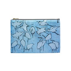 Katsushika Hokusai, Egrets From Quick Lessons In Simplified Drawing Cosmetic Bag (medium) by Valentinaart