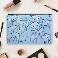 Katsushika Hokusai, Egrets From Quick Lessons In Simplified Drawing Cosmetic Bag (large) by Valentinaart